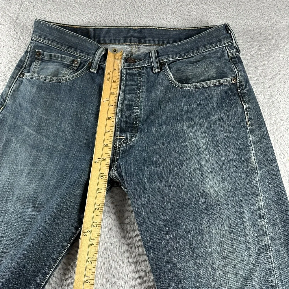 Levi Jeans Mens 31x30‎ (Actual 28x25.6) 501 Original Natural Distress Faded